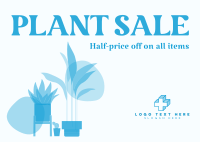 Quirky Plant Sale Postcard