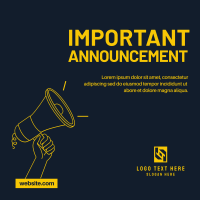 Important Announcement Instagram Post Design