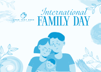 Floral Family Day Postcard