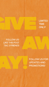 Minimalist Limited Time Giveaway  Instagram Story