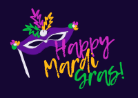 Colors of Mardi Gras Postcard