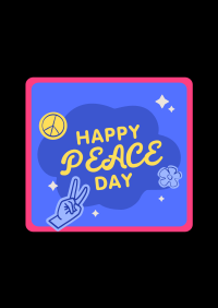 Peace Day Text Badge Poster