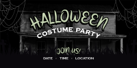 Haunted Halloween Party Twitter Post