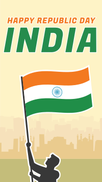 Indian Flag Waving Instagram Story Design