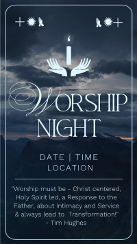 Modern Worship Night Instagram Story Design