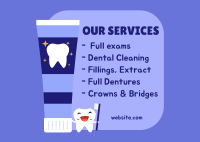 Dental Services Postcard