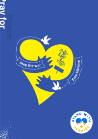 Ukraine Heart Poster