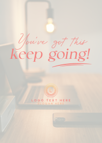 Keep Going Motivational Quote Poster