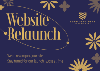 Floral Website Launch Postcard