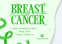 Breast Cancer Awareness Postcard Design