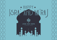 Isra' and Mi'raj Night Postcard Design