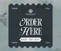 Minimalist Order Here Facebook Post Image Preview