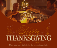 Elegant Thanksgiving Greeting Facebook Post Design