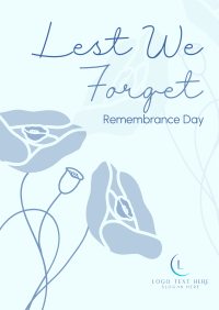 Remembrance Flowers Poster