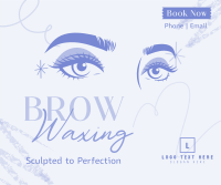 Eyebrow Waxing Service Facebook Post