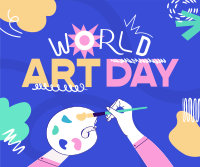 Quirky World Art Day Facebook Post Image Preview