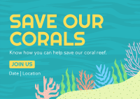 Care for the Corals Postcard