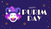 Purim Carnival Jester Facebook Event Cover