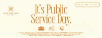 Minimalist Public Service Day Facebook Cover