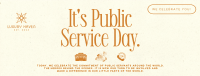 Minimalist Public Service Day Facebook Cover Image Preview