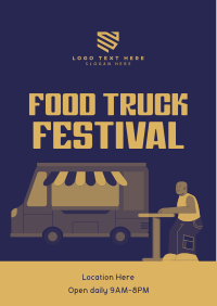 Retro Food Truck Festival Flyer