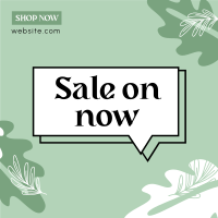 Organic Leafy Sale Instagram Post Design