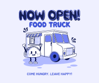 Cutesy Food Truck Mascot Facebook Post Design