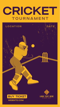 Cricket Tournament Instagram Reel Design