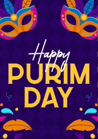 Purim Day Event Poster