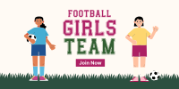 Girls Team Football Twitter Post