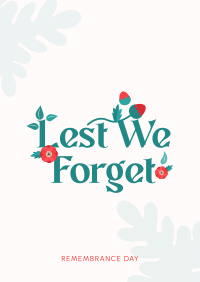 Remembrance Poppy Flower  Flyer