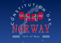 Norway National Day Postcard Design