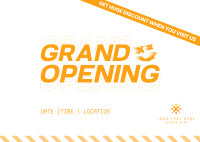 Grand Opening Modern Grunge Postcard