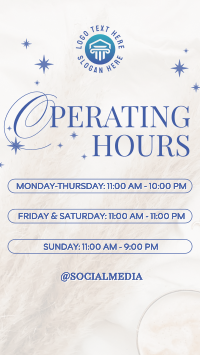 Minimalist Operating Hours Facebook Story