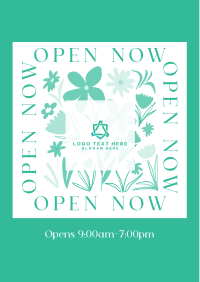 Open Flower Shop Flyer