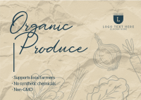 Organic Produce Postcard Design