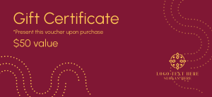Dotted Lines Gift Certificate Image Preview