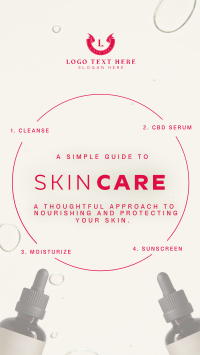 Minimalist Skin Care Routine TikTok Video Design