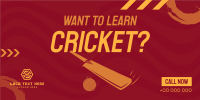 Time to Learn Cricket Twitter Post