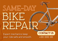 Bike Repair Shop Postcard Design