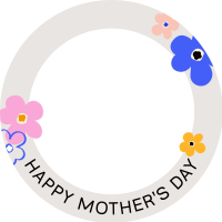 Mother's Day Colorful Flowers Facebook Profile Picture Design