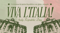 Vintage Italian Republic Day Animation