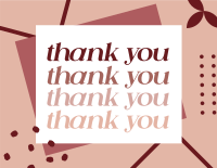 Fading Text Pastel Color Thank You Card Image Preview