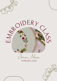 Embroidery Class Poster