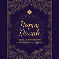 Fancy Diwali Greeting Instagram Post Design