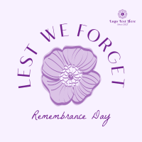 Memorial Poppy Instagram Post Design