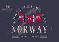 Norway National Day Postcard Design