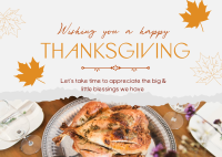 Thanksgiving Day Greetings Postcard Design