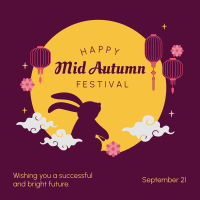 Mid Autumn Festival Rabbit Instagram Post