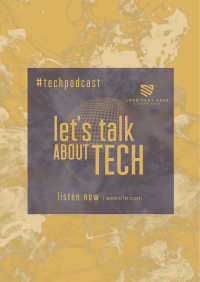 Glass Effect Tech Podcast Poster